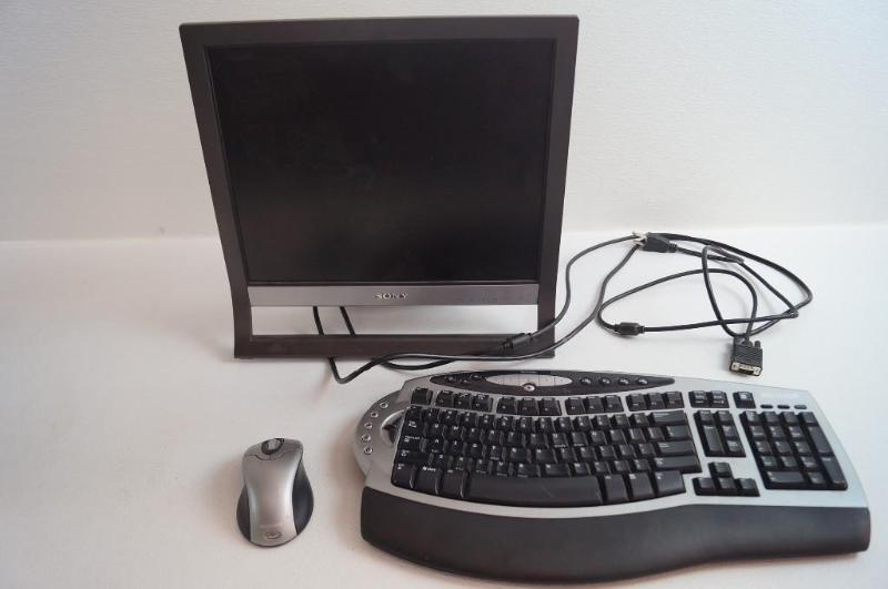 Monitor, Speakers Keryboard, and Mouse