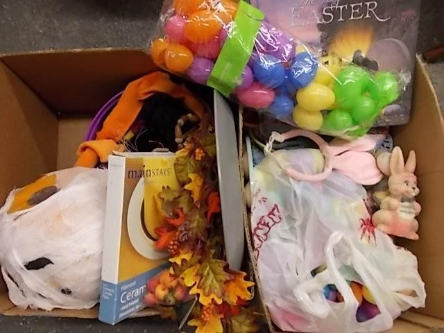 lot 34 image: 2 Box Lots Seasonal Decor (Easter ...