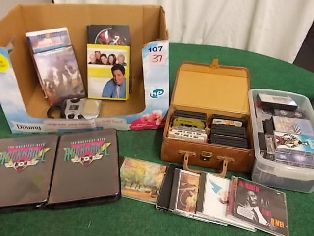 lot 37 image: Box Lot of Music and Movies (casset...