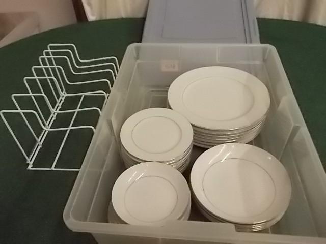 lot 54 image: White China (includes tote with lid...