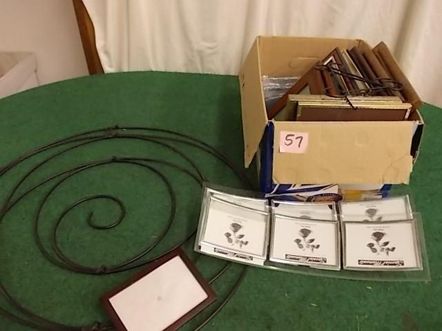 lot 57 image: Box Lot of Assorted Picture Frames ...