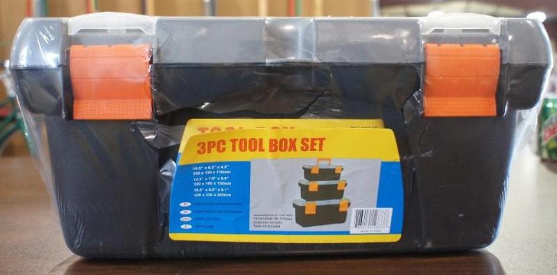 New in packaging 3pc Tool Box Set. ...