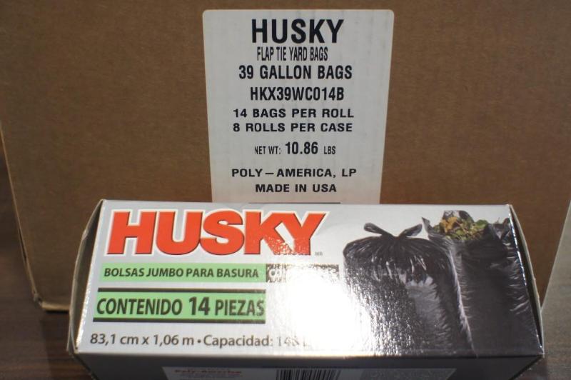 Lot of (8 rolls) Husky Trash Bags ...