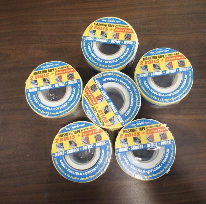 Lot of (6) rolls of masking tape. P...