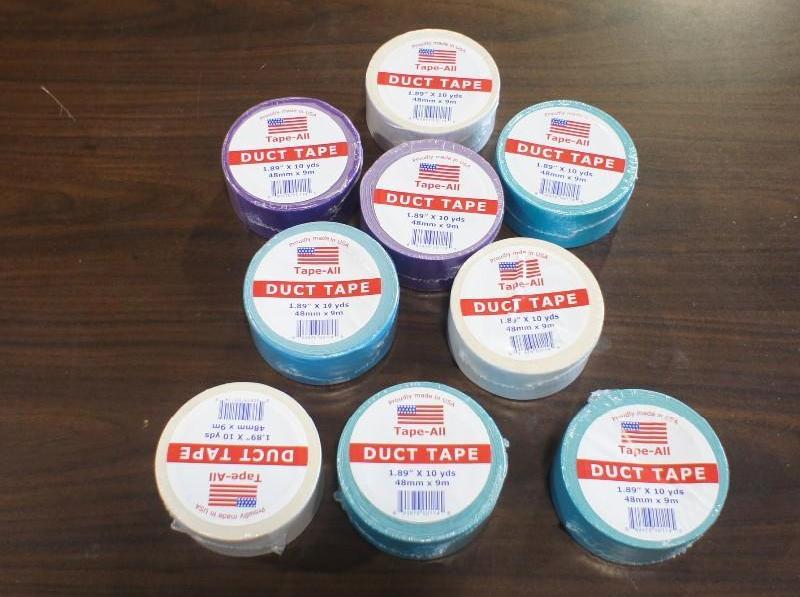 Lot of (9) rolls of Duct tape.Pleas...