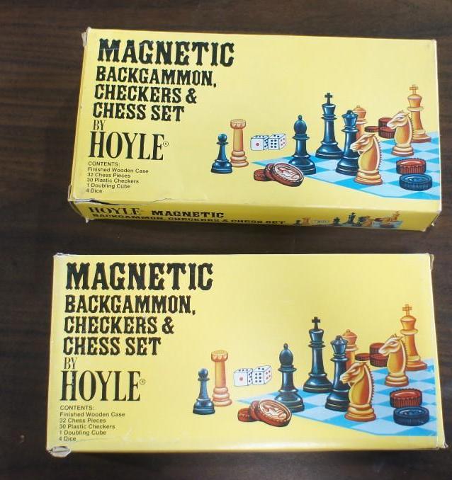 Lot of (2) Hoyle Magnetic Backgammo...
