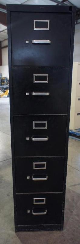 File Cabinet Black  5 Drawer. Dime...