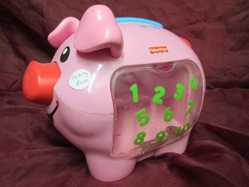 lot 152 image: Fisher-Price talking piggy bank. Th...