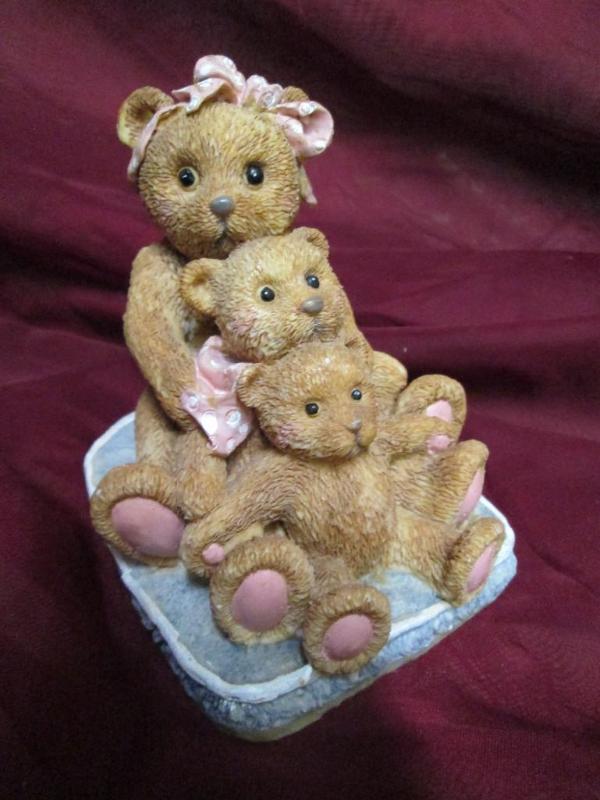 lot 164 image: Berry Hill Bears statue. Three litt...