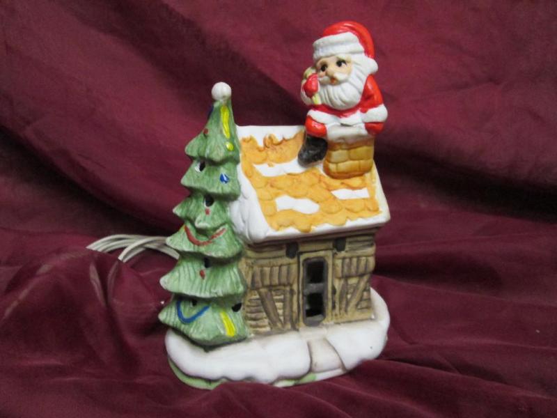 lot 166 image: Christmas cottage night light with ...