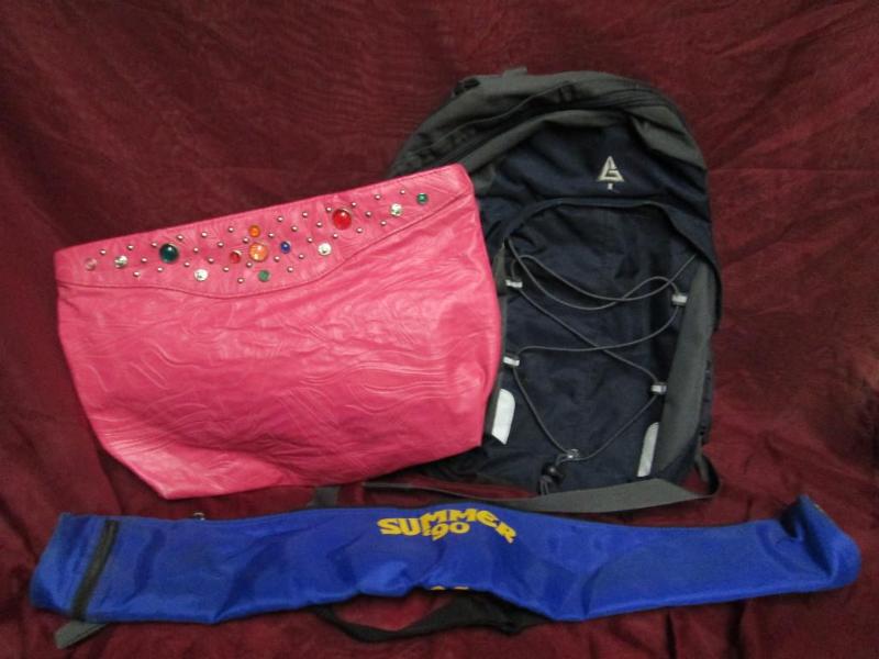 lot 188 image: Lot of bags. Handbag, backpack, and...