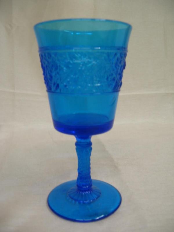 lot 208 image: Blue wine glass...