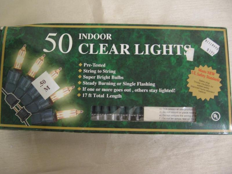 lot 215 image: Set of 50 indoor clear string light...
