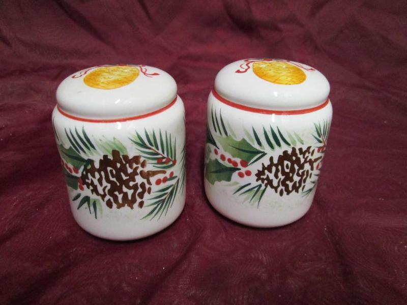 lot 38 image: Stone Lite salt and pepper shakers ...