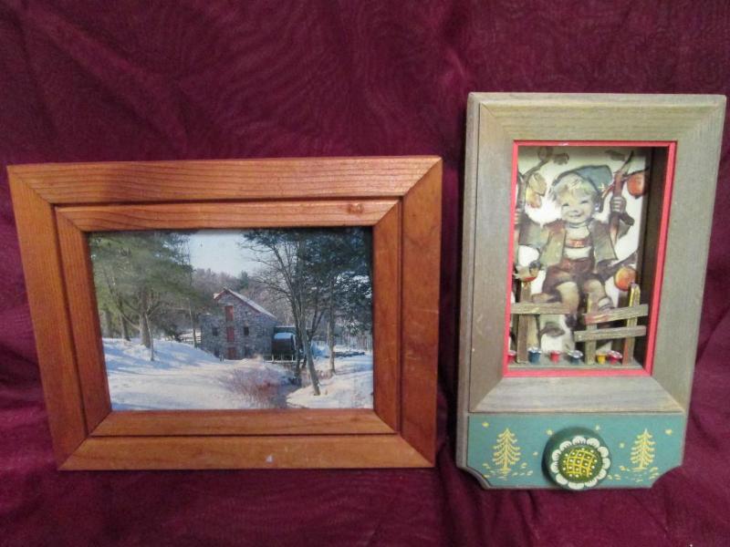 lot 89 image: Pair of nice framed art pieces in g...