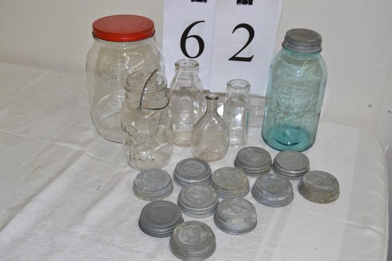 lot 62 image: Vintage Jars, lids
