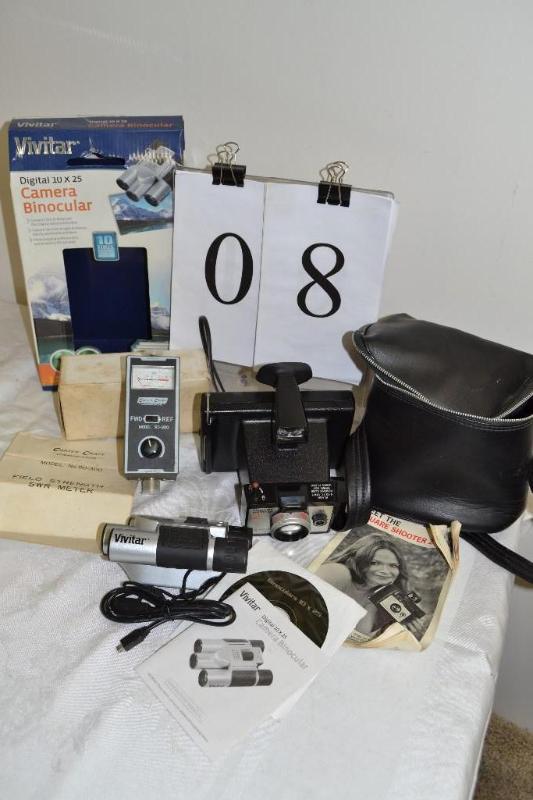 lot 8 image: Binocular & Camera & meter