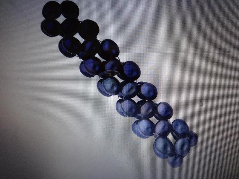 BLACK CULTURED FRESHWATER PEARL STR...