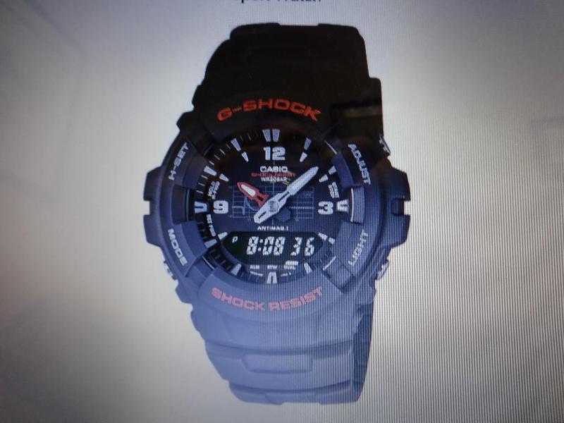 CASIO MENS G SHOCK BLACK AND RED S...