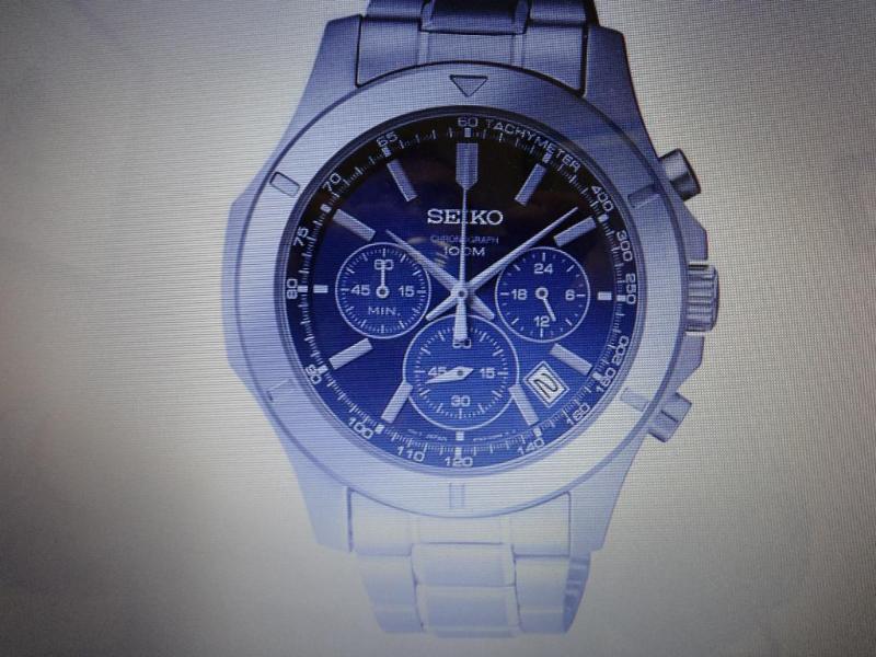 SEIKO MENS BLUE BLACK DIAL SPORT W...
