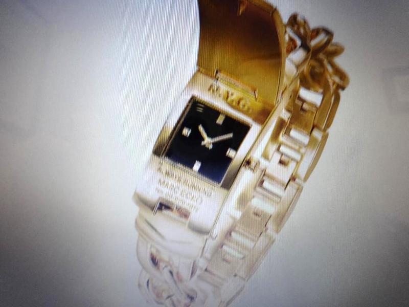 MARC ECKO MENS GOLDTONE ID STYLE W...