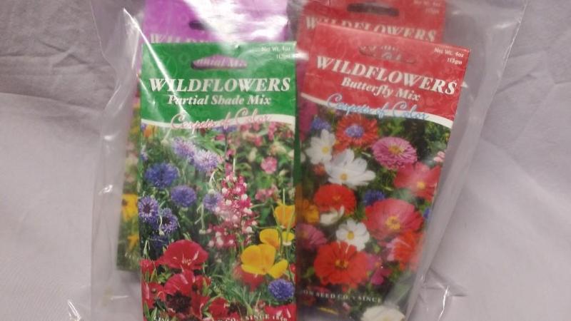 4 packs of Wildflower seeds. &nbsp...