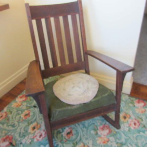 lot 155 image: Oak Rocker