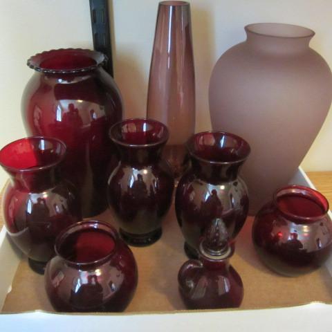 lot 166 image: Ruby, Purple Glass