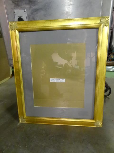lot 12 image: Gold finish frame. 20 x 24. With ma...