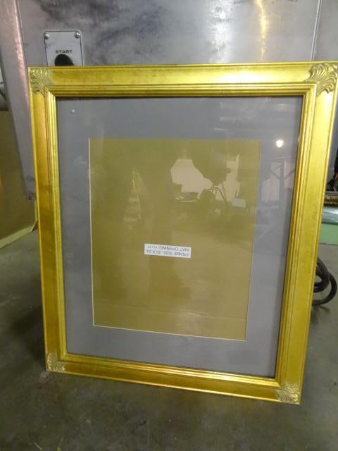 lot 13 image: Gold finish frame. 20 x 24. With ma...