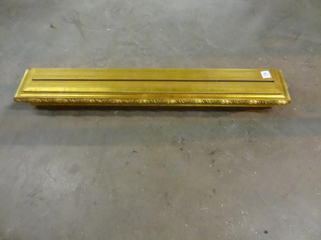 lot 15 image: Gold finished wall shelf with plate...