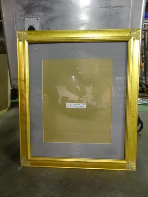 lot 17 image: Gold finish frame. 20 x 24. With ma...