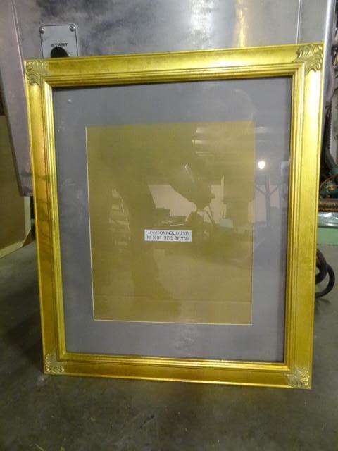 lot 18 image: Gold finish frame. 20 x 24. With ma...