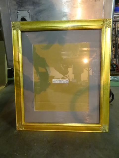 lot 20 image: Gold finish frame. 20 x 24. With ma...