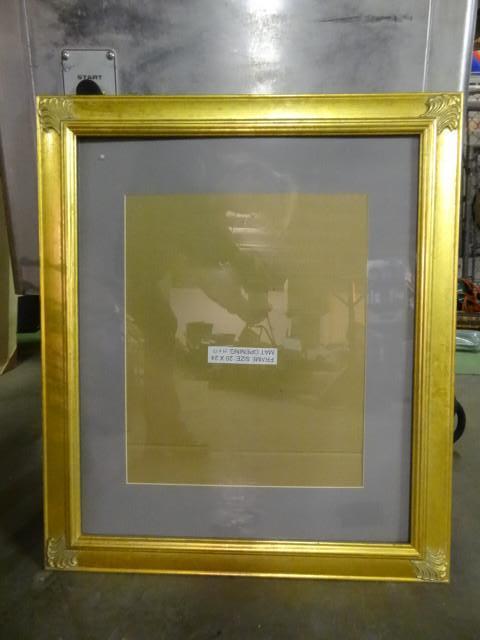 lot 21 image: Gold finish frame. 20 x 24. With ma...
