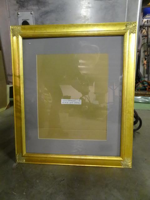 lot 22 image: Gold finish frame. 20 x 24. With ma...