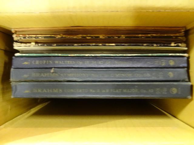 lot 35 image: Box of vintage records. 78s...