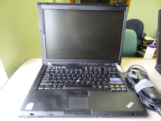 lot 5 image: Lenovo T61 laptop. Windows 7 pro 32...
