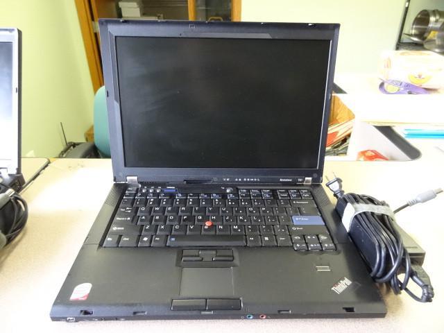 lot 6 image: Lenovo T 61 laptop. Windows 7 pro 3...