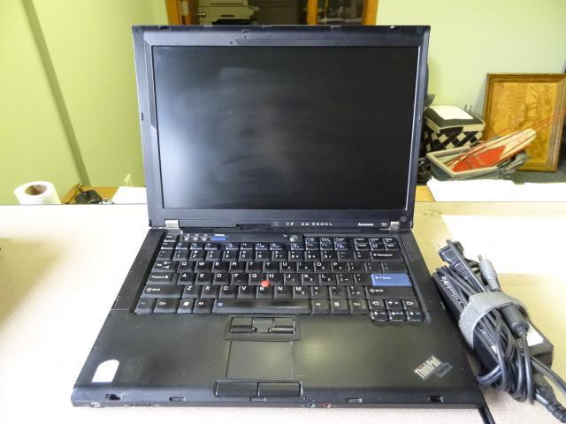 lot 7 image: Lenovo T61 laptop. Windows 7 pro 68...