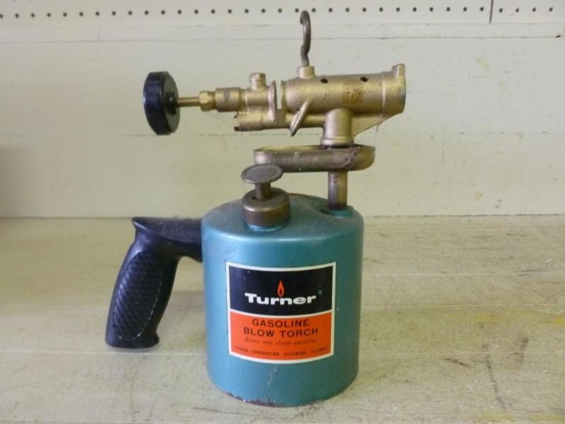lot 135 image: Turner brass head gas torch, good c...