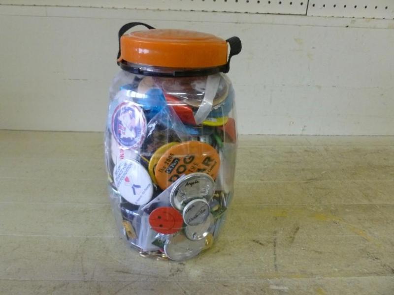 lot 163 image: Large plastic jug filled with colle...