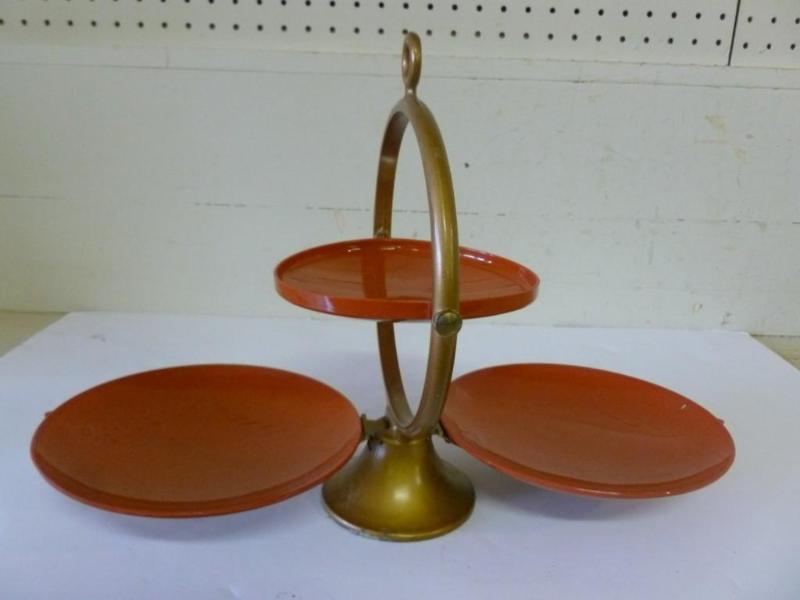 lot 186 image: Vintage triple level fold up server...