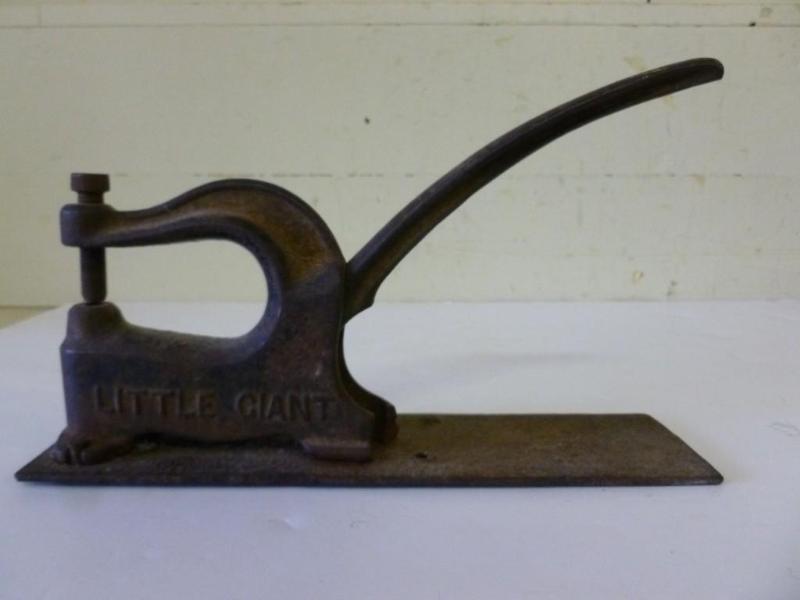 lot 218 image: Antique Little Giant leather punch,...