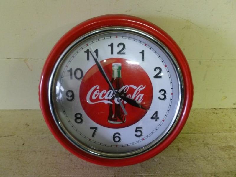 lot 30 image: Collectible Coca-Cola metal framed ...