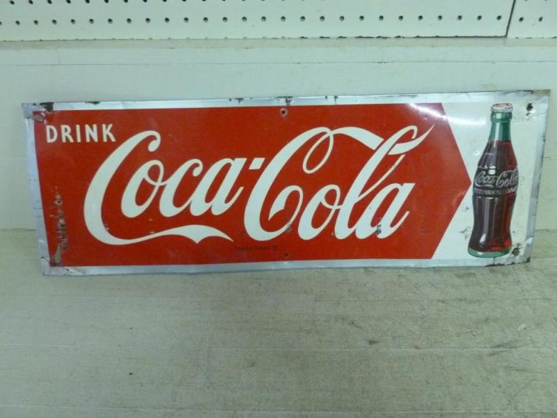 lot 43 image: Vintage 1950s Drink Coca-Cola meta...