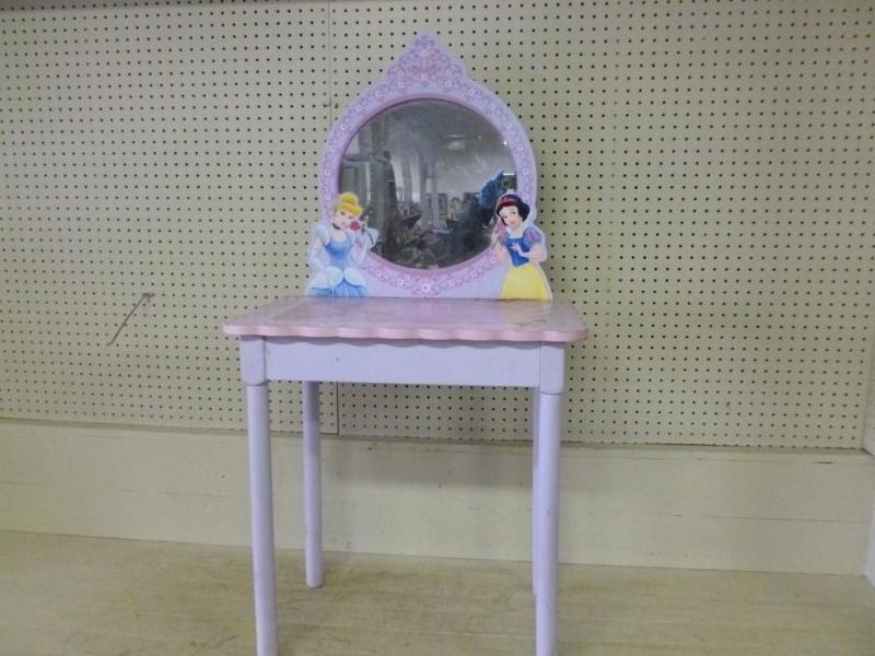 lot 69 image: Walt Disney wooden kids play vanity...