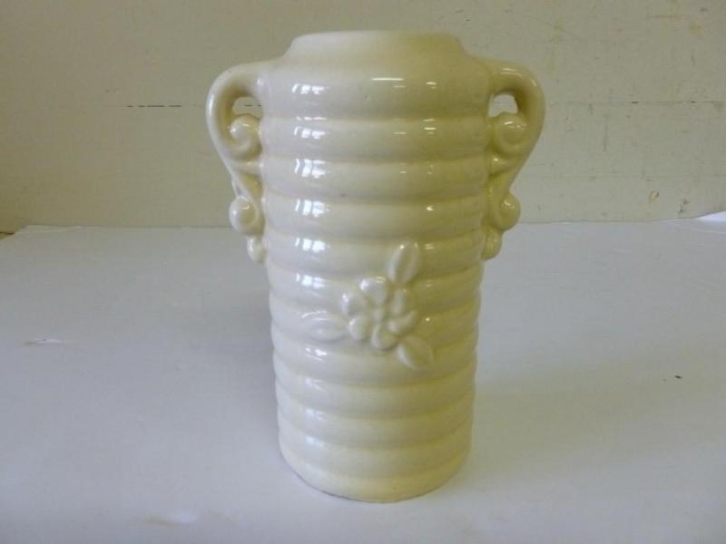 lot 88 image: Vintage double handled pottery vase...