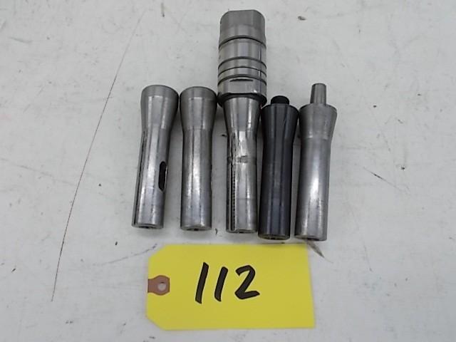 lot 112 image: (5) R8 Tool Holders...