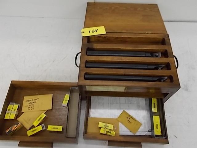 lot 184 image: (3) Valentine Boring Bars with Inse...